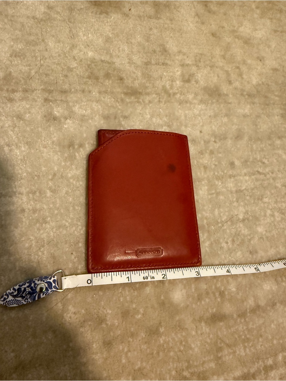 Coach Red Leather Compact Mirror with Case - Picture 4 of 6
